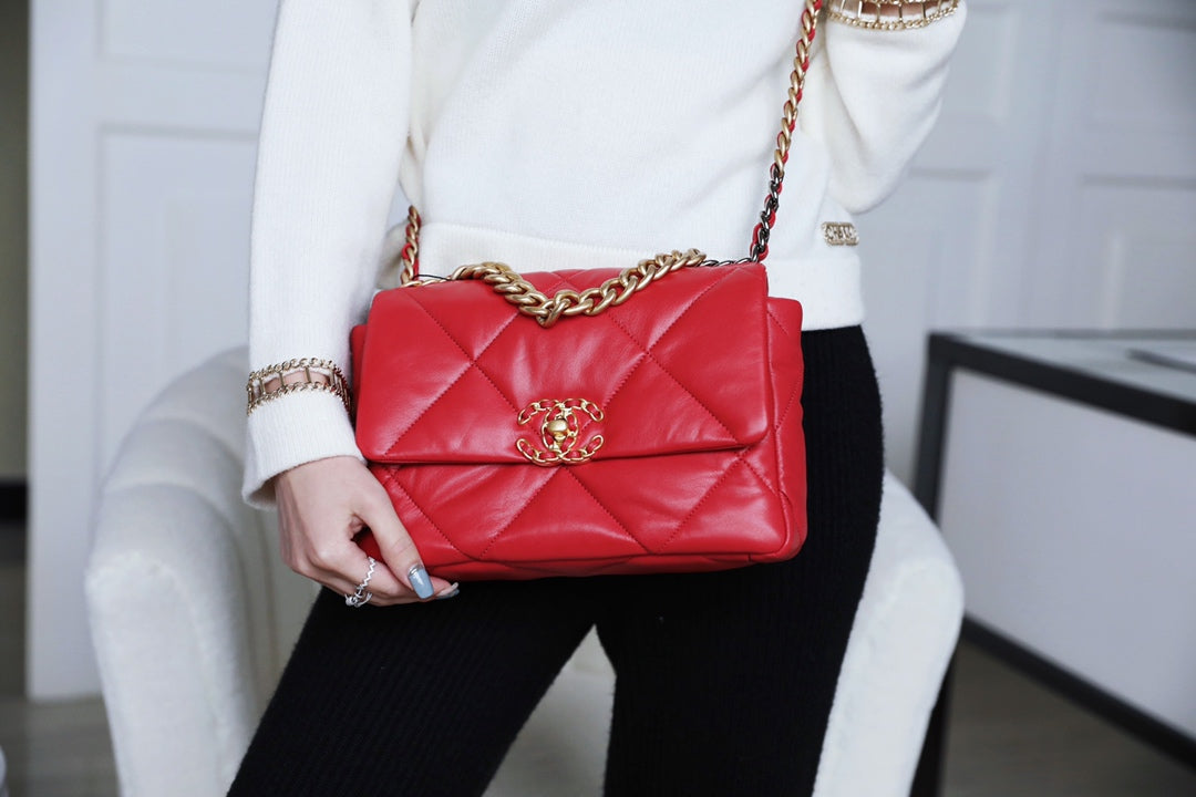 Chanel 19Bag-小號紅色