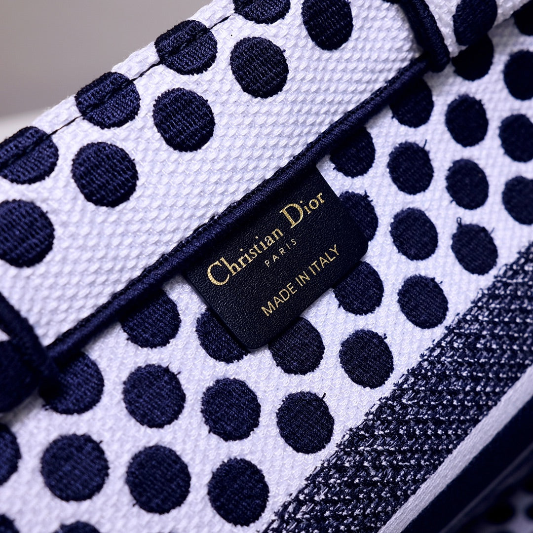 Dior Book Tote-小號36.5cm-黑色波點