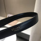 賽C家-黑色銀扣皮帶-1.8cm