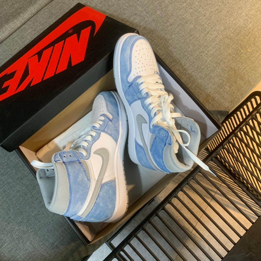 N1K- Air Jordan 1高筒板鞋 休閒鞋 水洗藍霧色