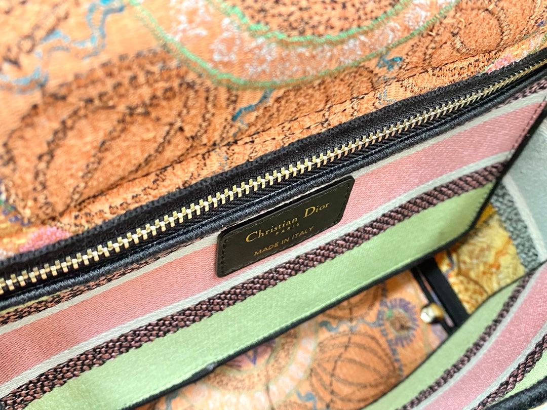 Dior Lady D-Lite手袋-24cm-多色花朵