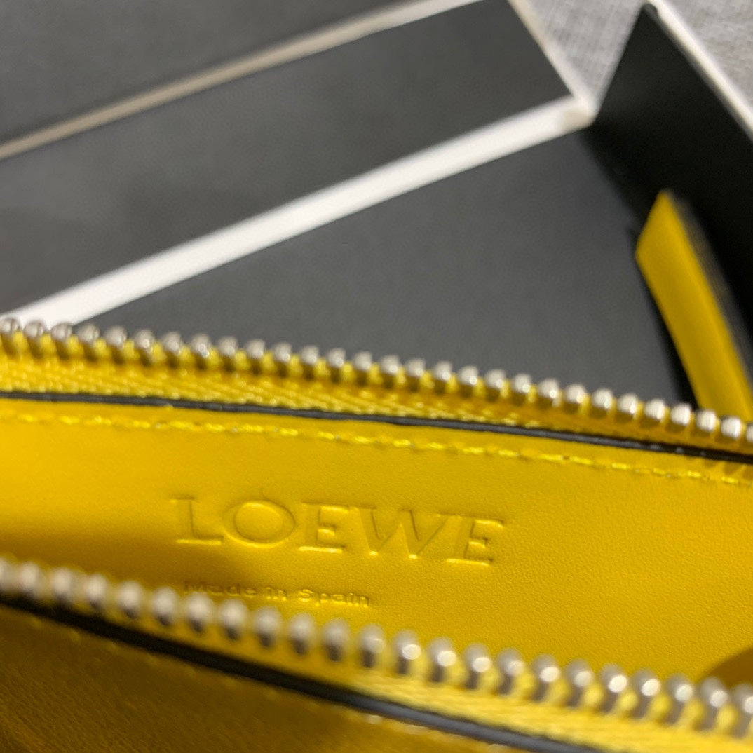 Loewe 拉鍊拼接卡包