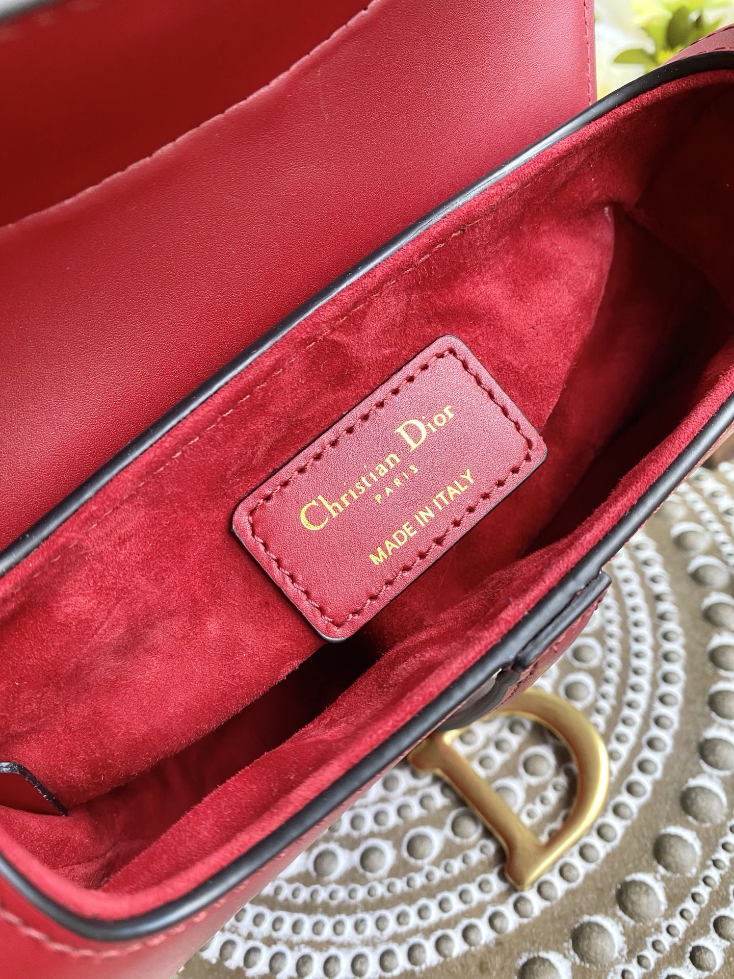 Dior Saddle 馬鞍包-平紋-小號大紅色-19.5cm