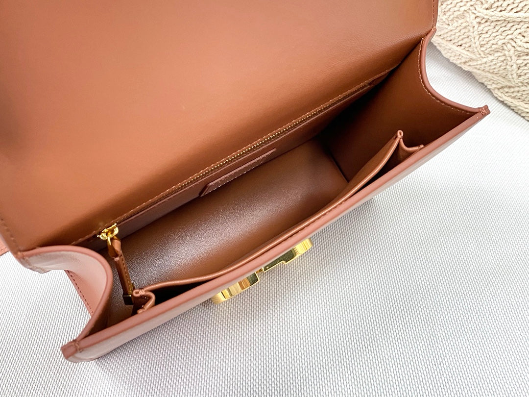 Dior 蒙田 30 Montaigne系列-24cm-牛皮平紋-深古銅金扣