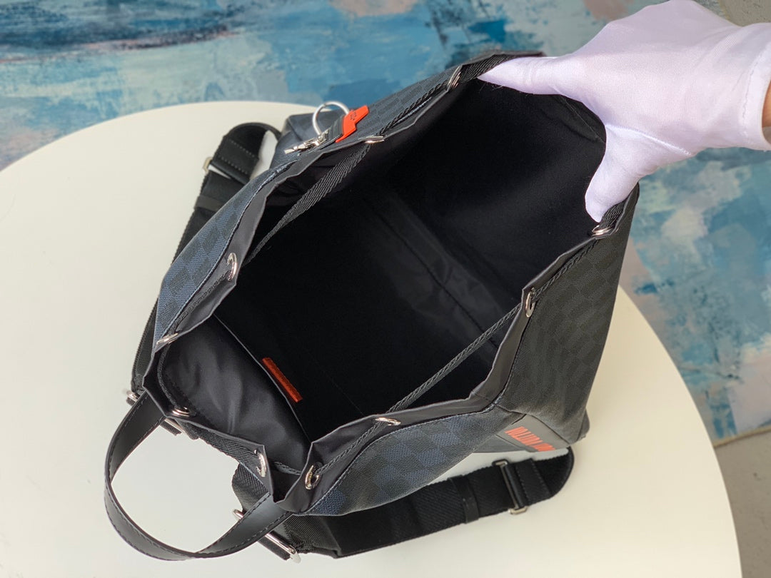 N40170 路L家-Damier Cobalt 抽繩雙肩包