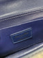 Dior 蒙田 Mini Box-金扣-17.5cm-深藍