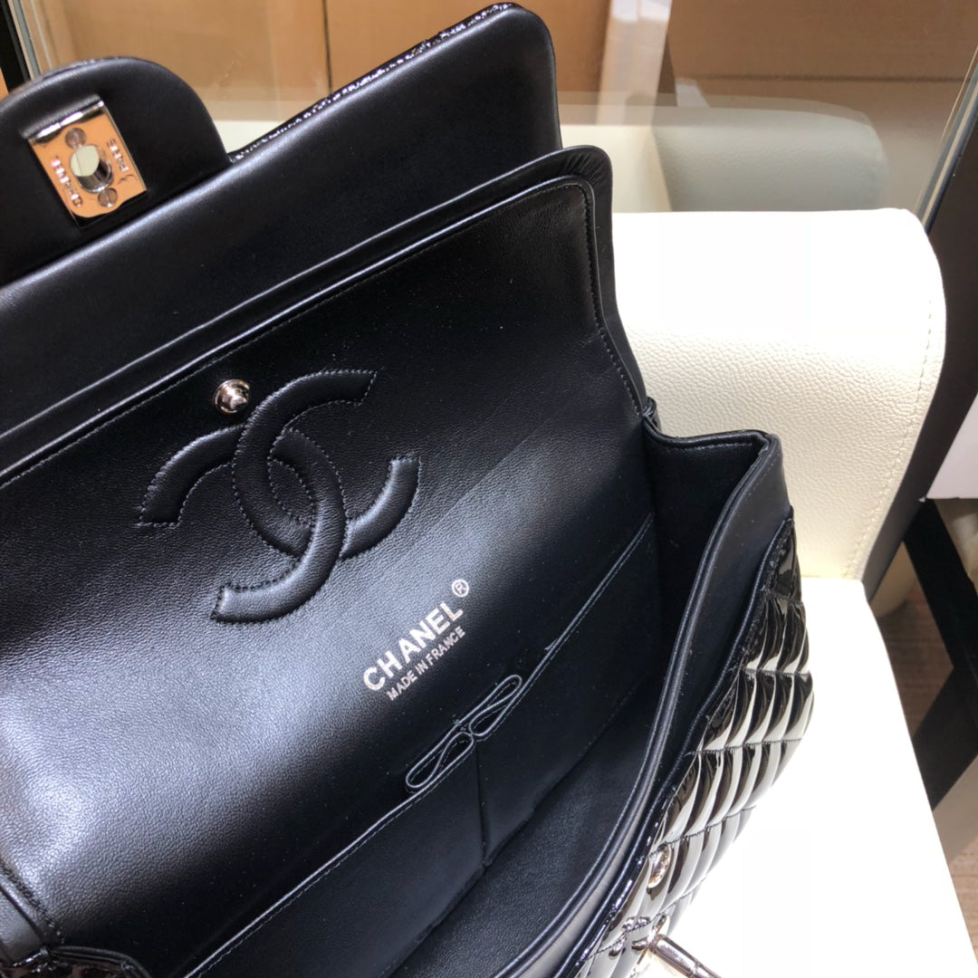 小香家-CF包 漆皮 銀鍊 25cm