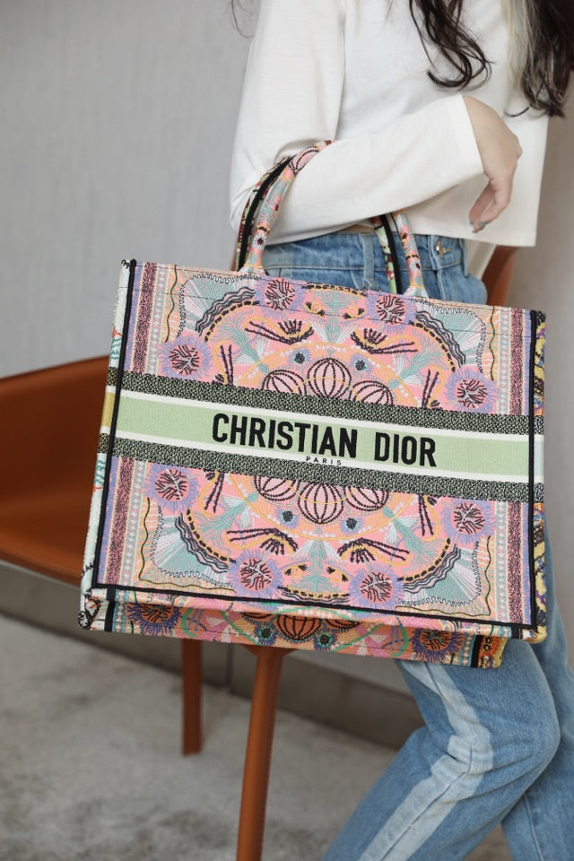 Dior Book Tote-小號36.5cm-多色花朵