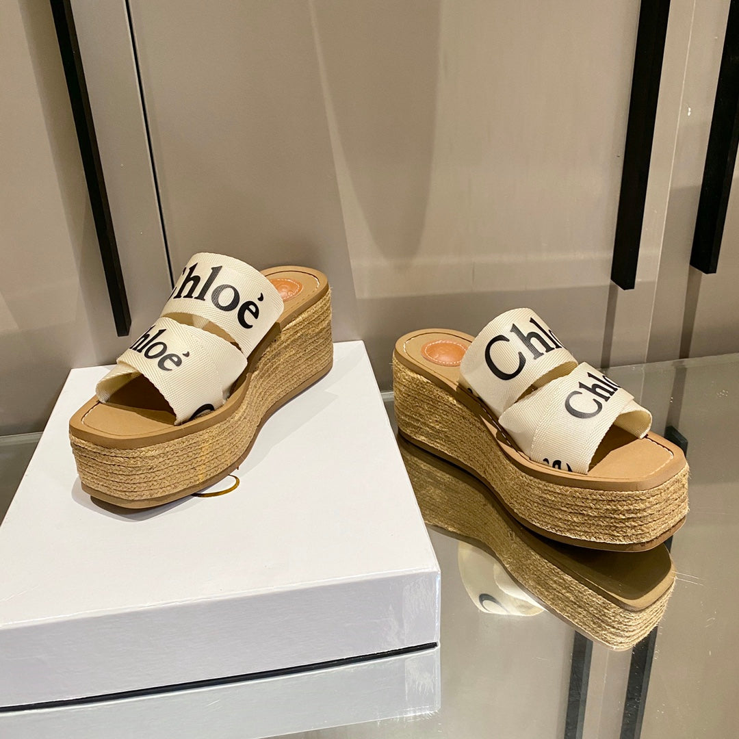 Chloe鞋-Chloe Woody Wedge Mule 厚底拖鞋