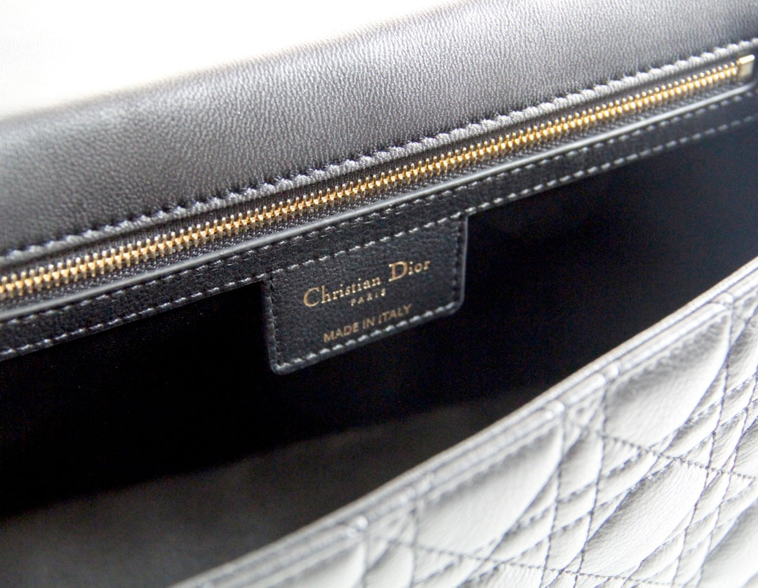 Dior Caro 小號20cm-黑色小牛皮