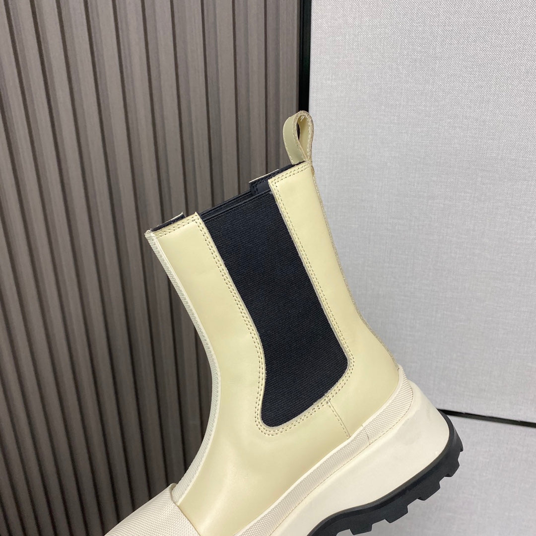 Jil sander-厚底短鞋 米白色