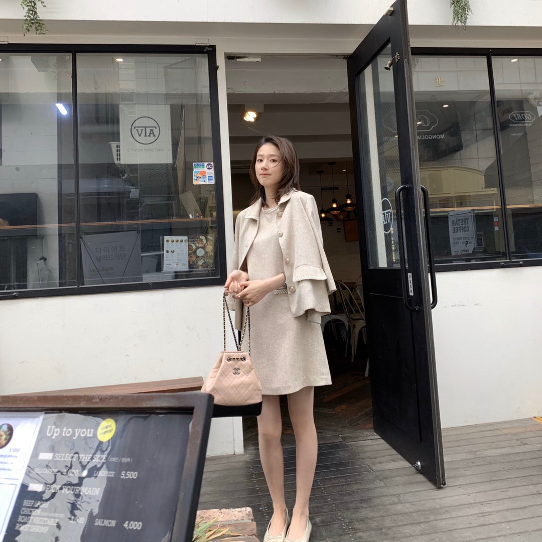 小香家-小號流浪後背包-杏配黑
