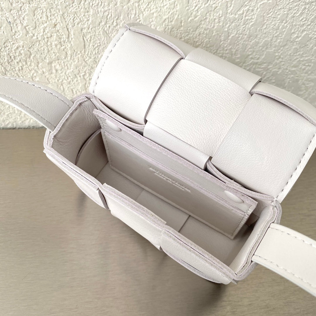 B編織-羊皮方格Mini cassette Bag 迷你編織包 12x8x4cm