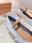 穆M家-2023年秋冬新款 芭蕾舞鞋 平底鞋 水藍色