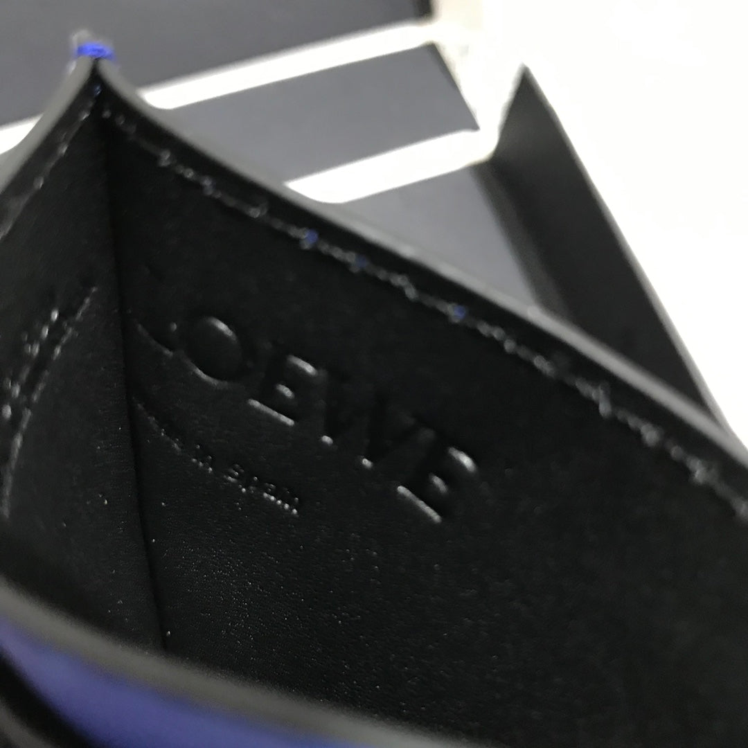 Loewe Plain Card Holder 多色拼接皮革卡包
