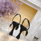 Manolo Blahnik-22SS 晶飾搭扣高跟鞋 黑色 8cm
