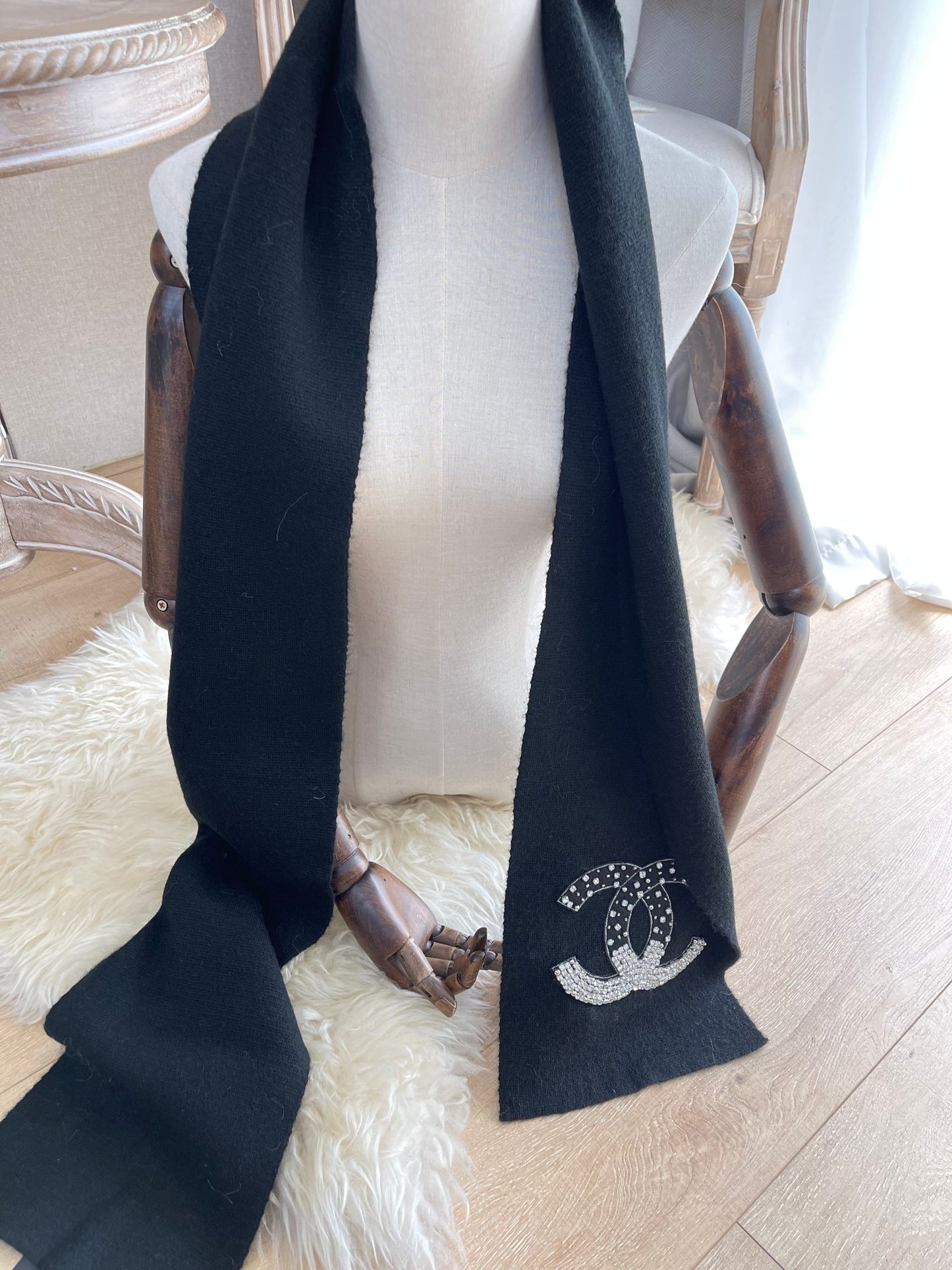 小香家-22A隱藏款 手工全鑽羊絨圍巾