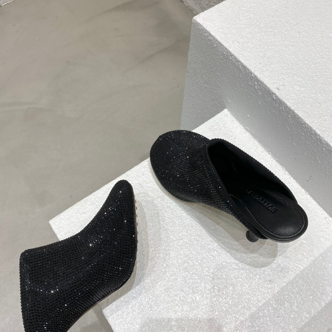 B編織-22S官網秋冬新品 高跟鑽拖 (35-39，40-42可訂製）