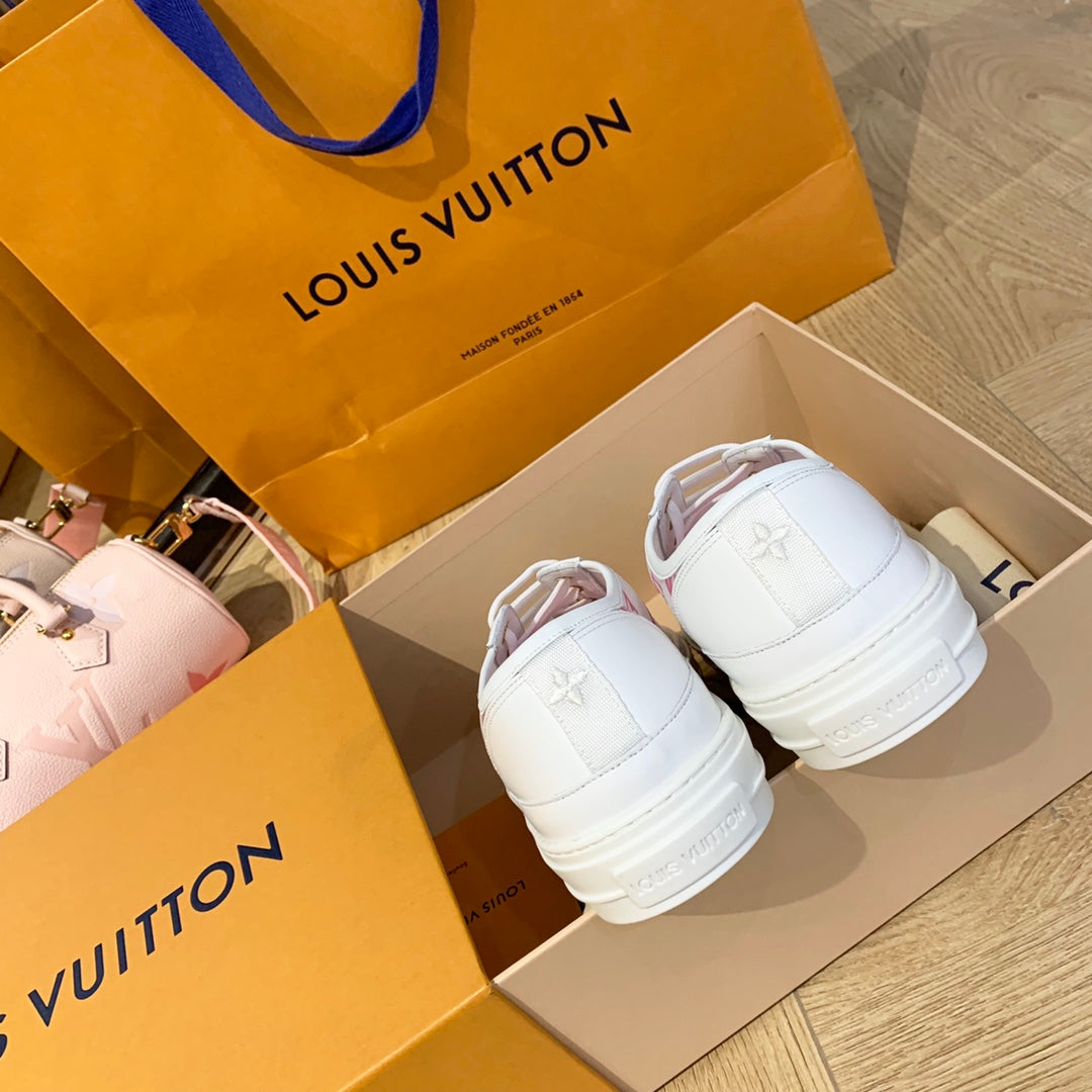 LV鞋-LV Charlie 2022春 低筒 粉色