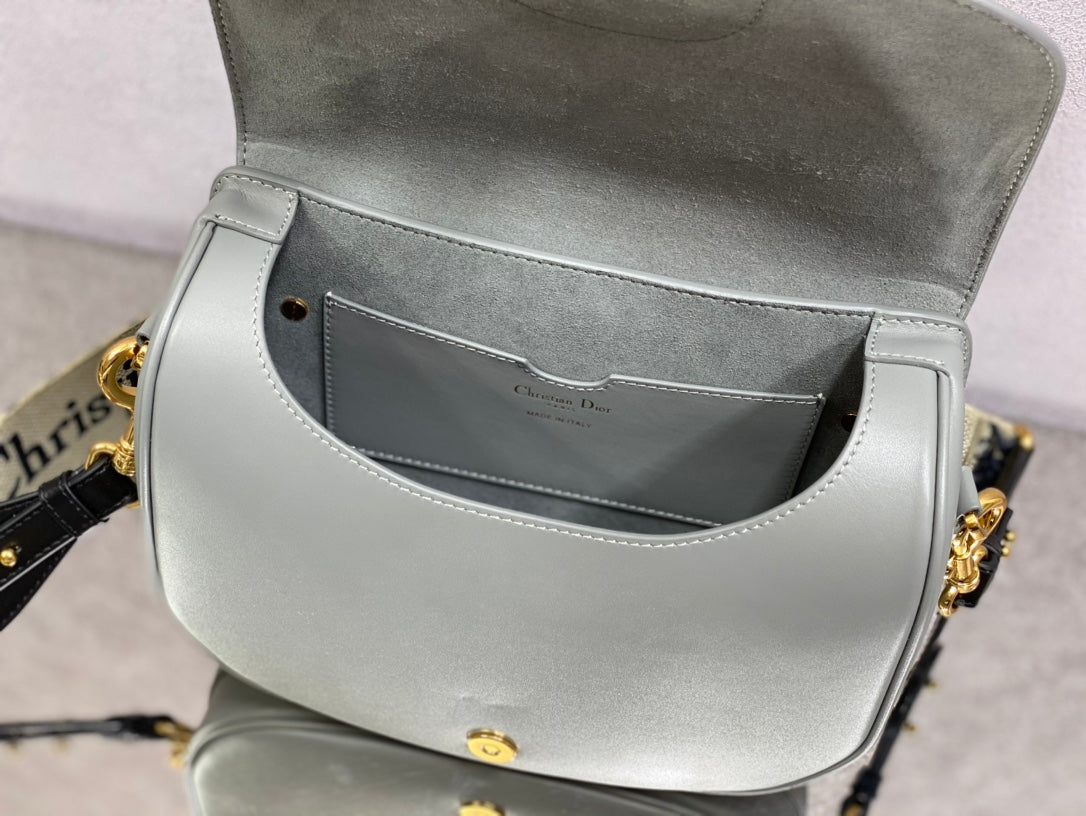 Dior Bobby-大號27cm-岩石灰牛皮