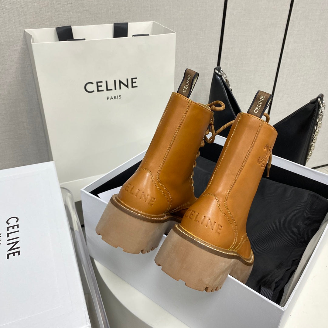 賽C家-繫帶厚底靴 跟高5cm (尺碼35-39，40訂製）