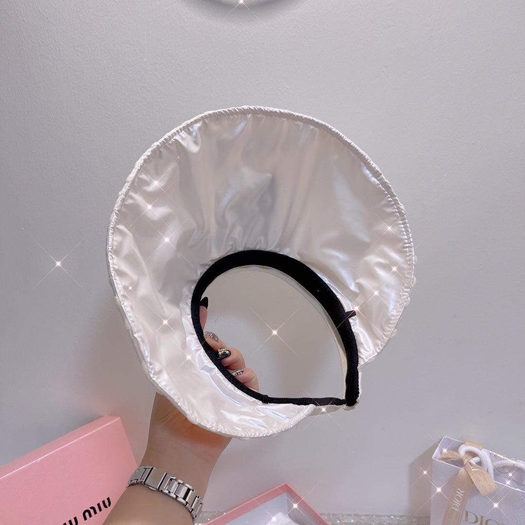 范倫V-Valentino 泡泡蝴蝶結防曬帽 2色