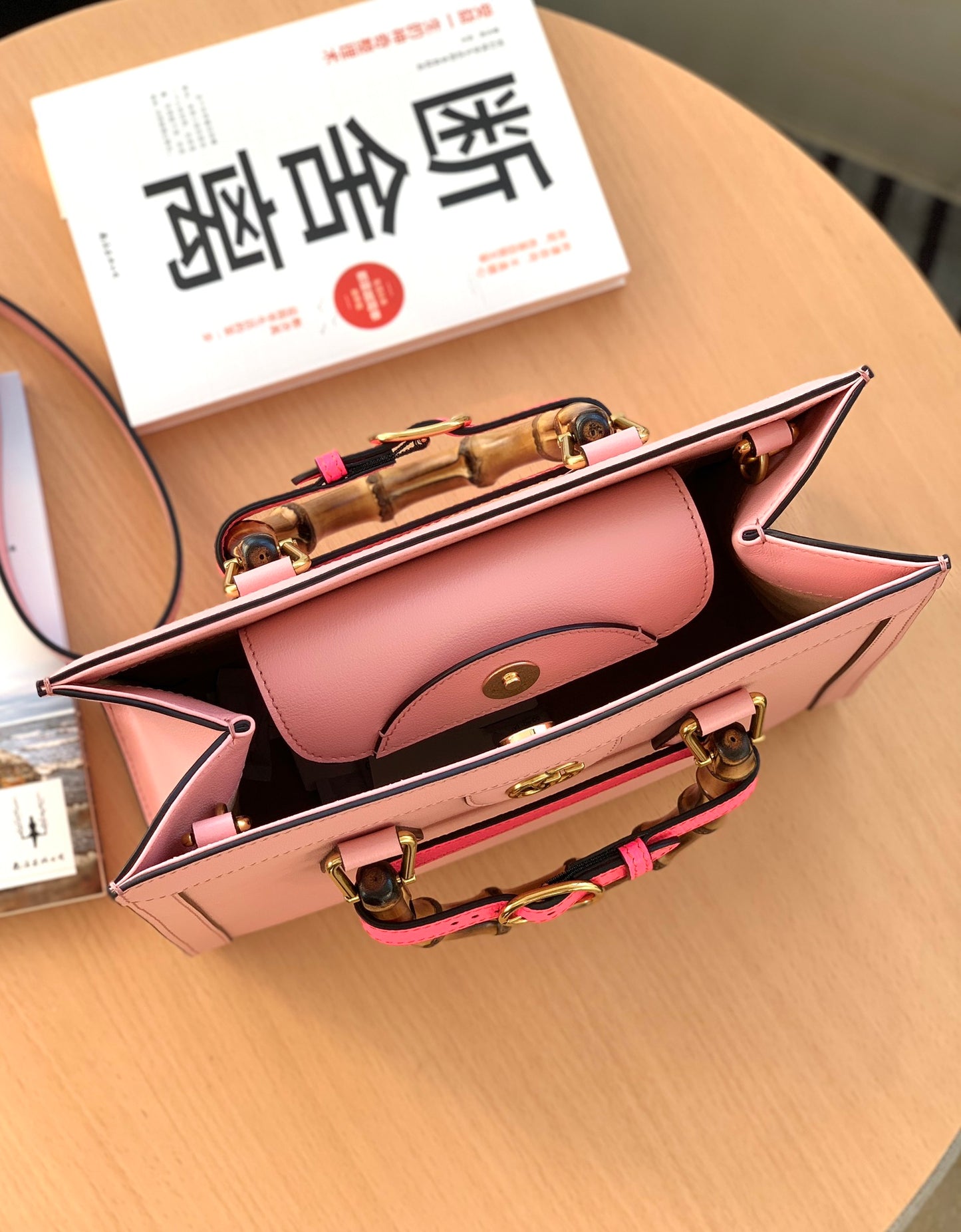 古G家-Diana 小型手提袋-復古竹節托特包 27*24*11cm