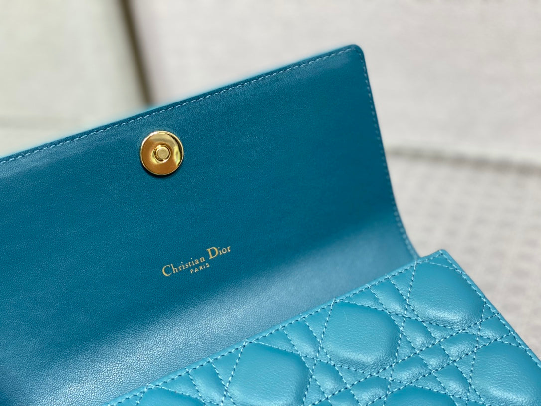 Dior-Caro 菱格紋 小牛皮 鍊條包