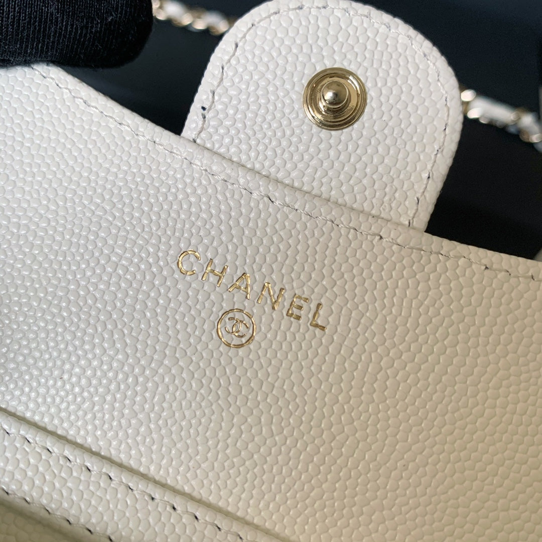 Chanel CF 鏈條零錢卡包