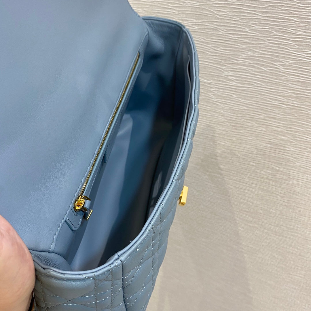 Dior Caro 大號28cm-馬卡龍藍