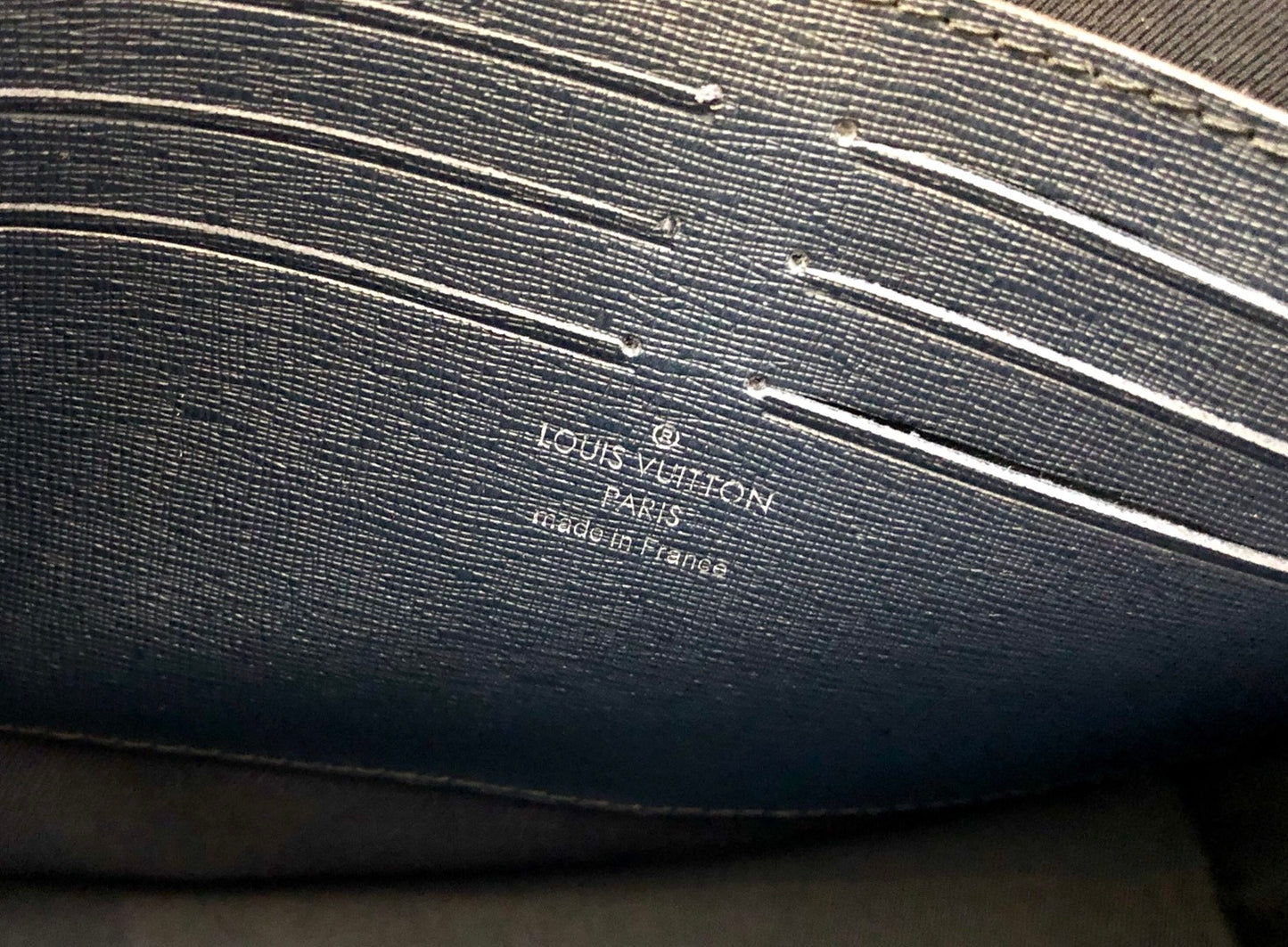 Lou-老花皮革手拿包 藍色