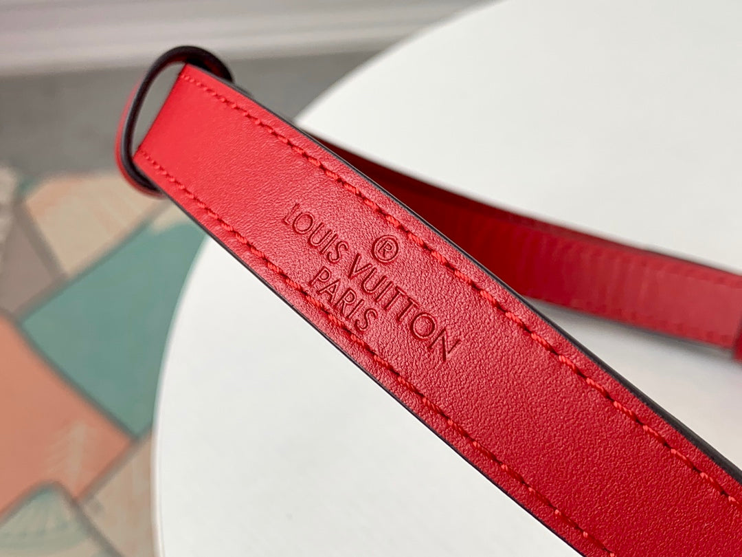 M44580 路L家-2019年 Dauphine郵差包 漆皮 紅色