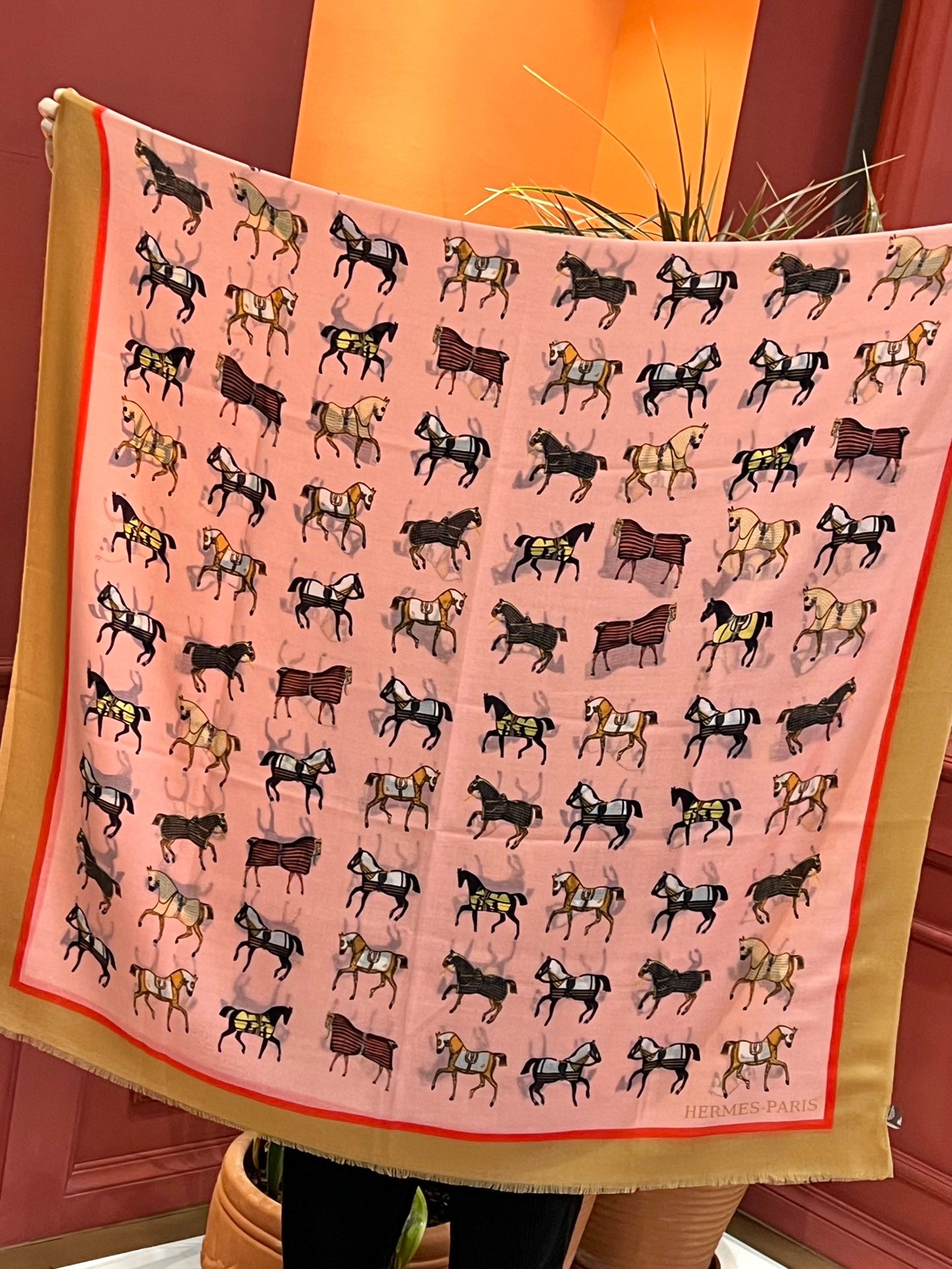 小愛款-頂級工藝羊絨長圍巾 100*200cm 粉色