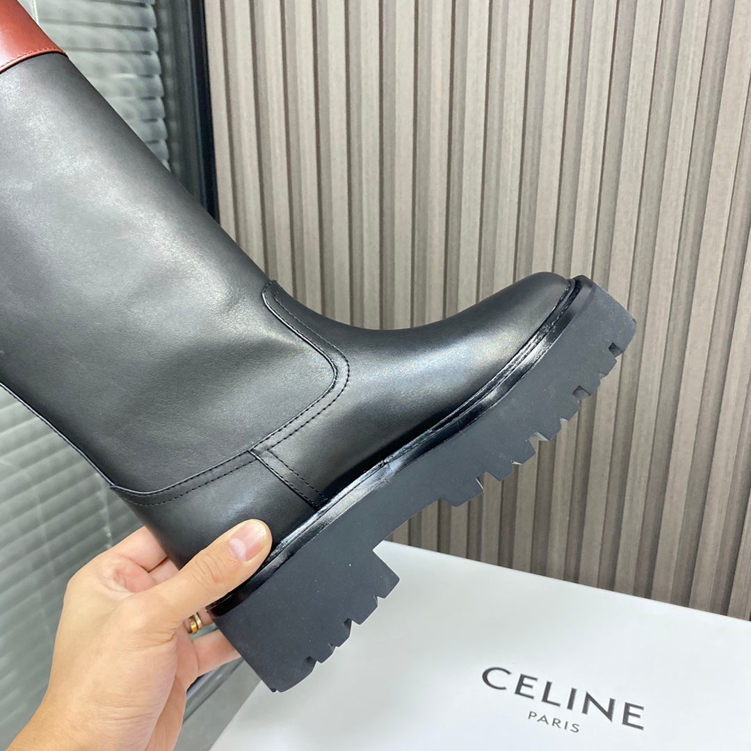 賽C家-2022新款騎士靴-蠟感胎牛皮 楊冪同款 （尺碼35-39，40訂製）