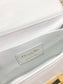 Dior 蒙田 Mini Box-牛皮平紋-金扣-17.5cm-白色