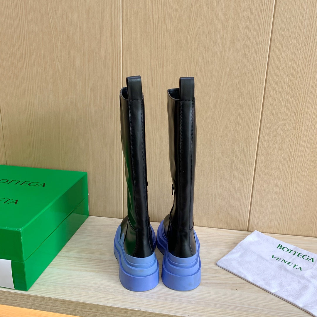 B編織-22秋冬新款長靴 藍色底