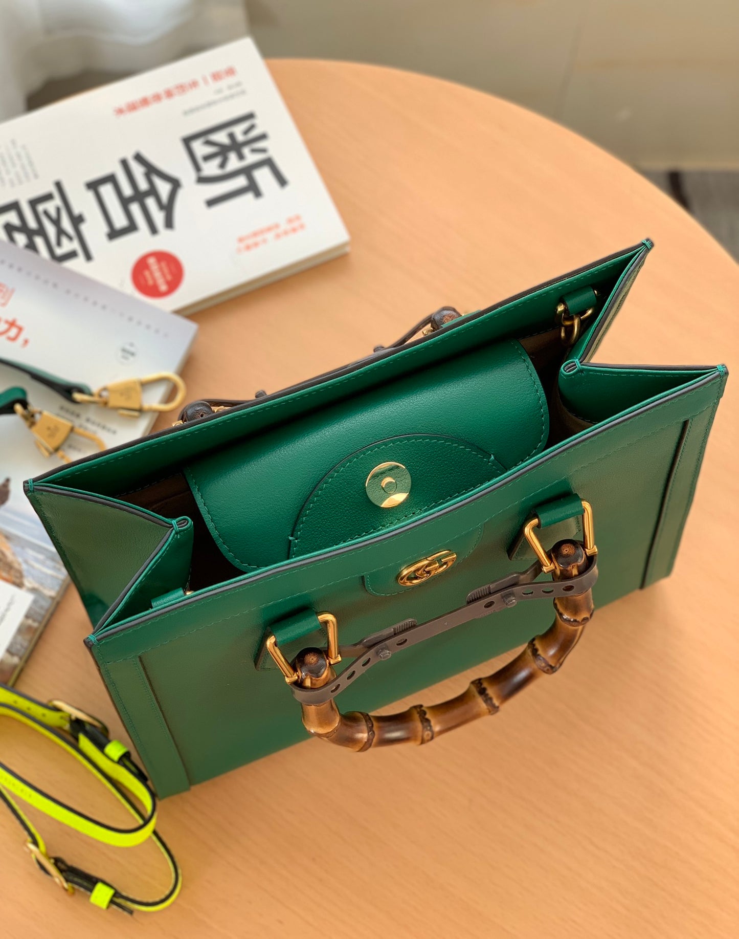 古G家-Diana 小型手提袋-復古竹節托特包 27*24*11cm