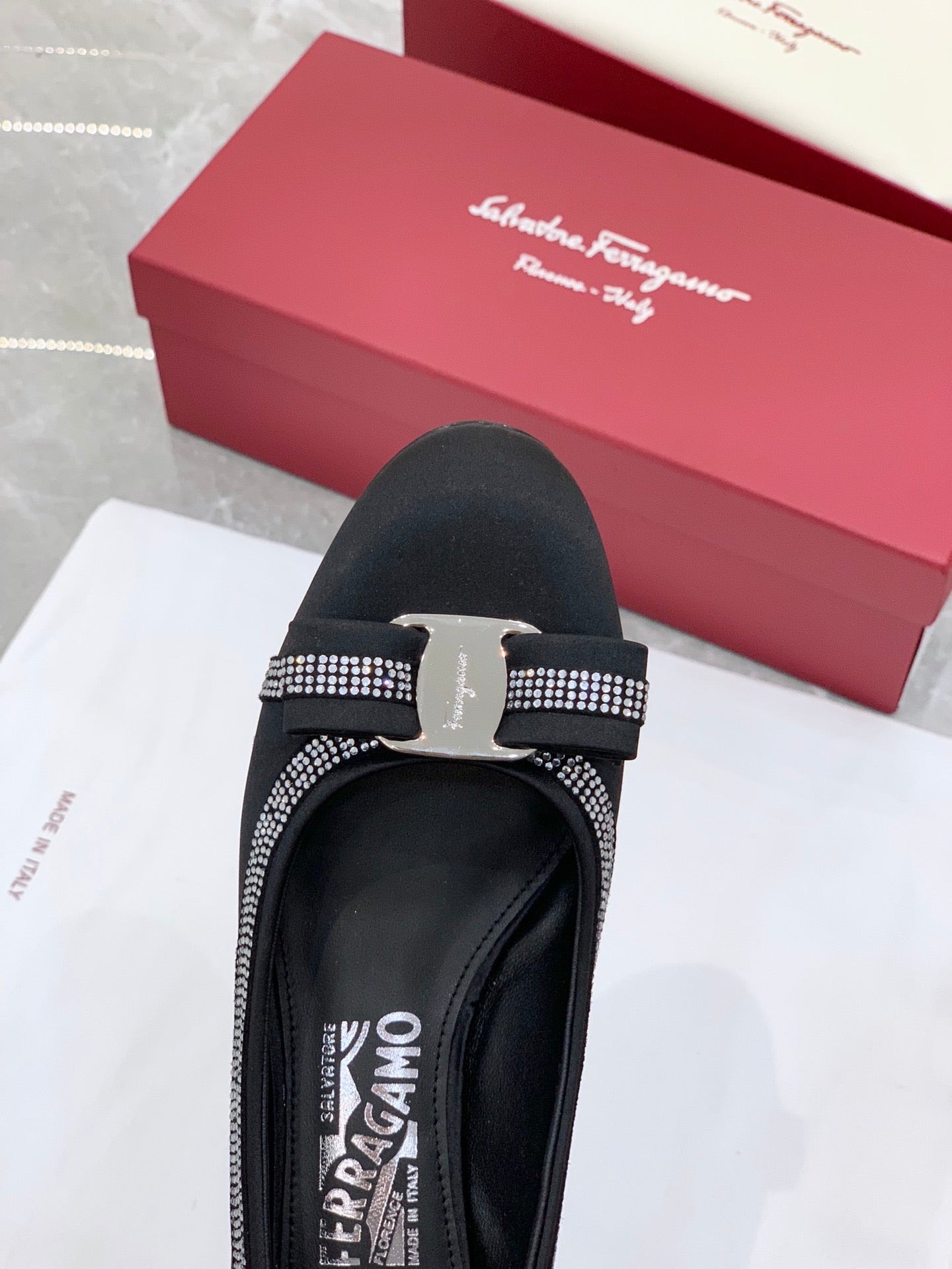 Salvatore Ferragamo鞋-菲拉格慕 VARA蝴蝶結 低粗跟鞋