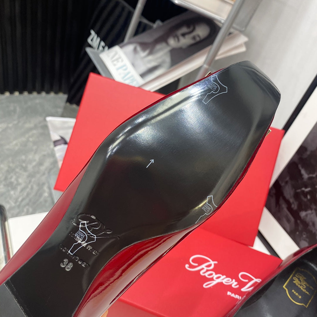 RV 平底方頭-酒紅色