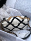 Chanel 19Bag 牛皮款-黑白格紋