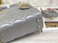 Dior-Mini Lady Dior手袋-三格黛妃-17cm-珠光灰金扣