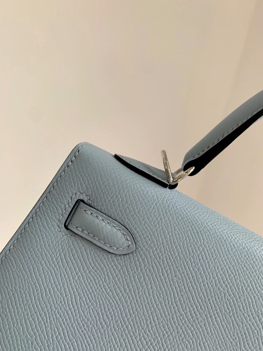 Hermes-Kelly 25-T0 霧霾藍-Epsom-銀扣-外縫