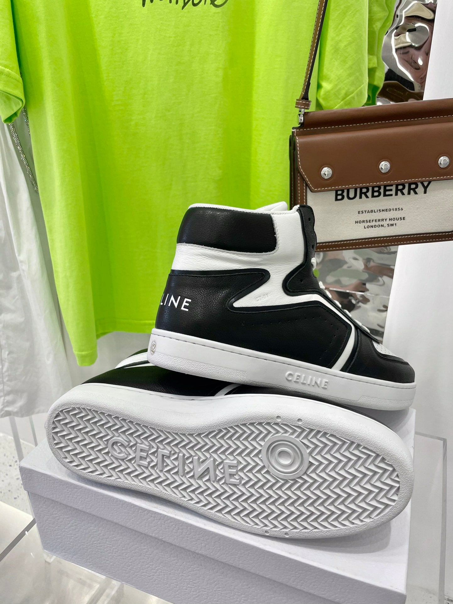 Celine鞋-Celine 情侶款 高筒 休閒鞋（黑白）