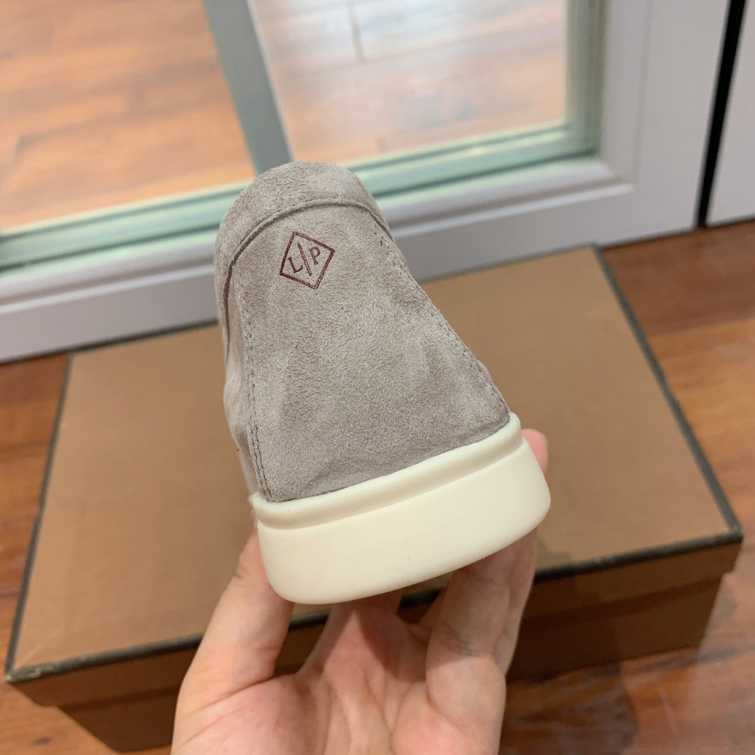 Loro p1ana-羊絨復古平底鞋 灰色
