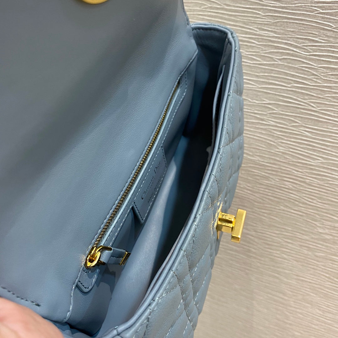 Dior Caro 小號20cm-馬卡龍藍