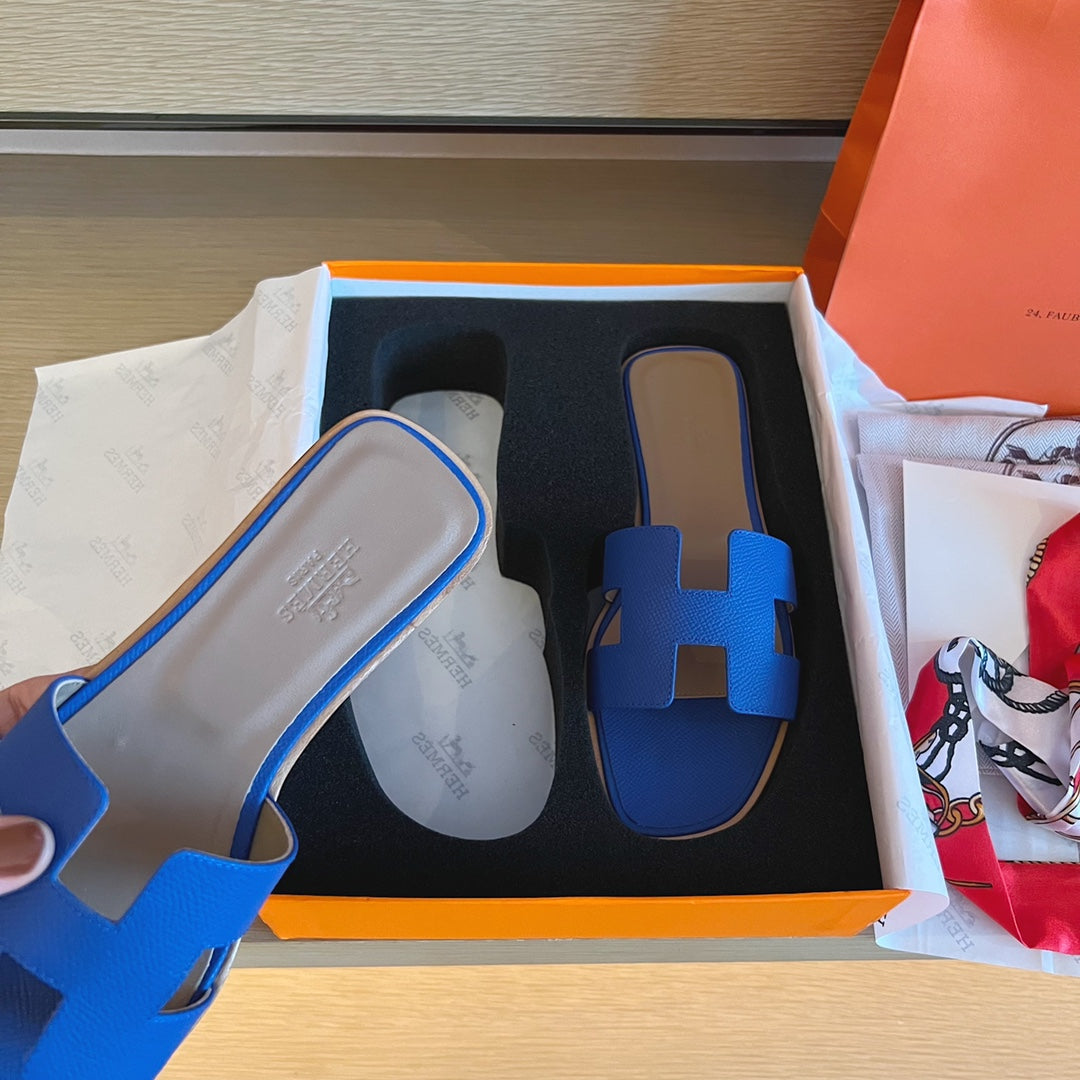 小愛款-H平底拖鞋 掌紋系列