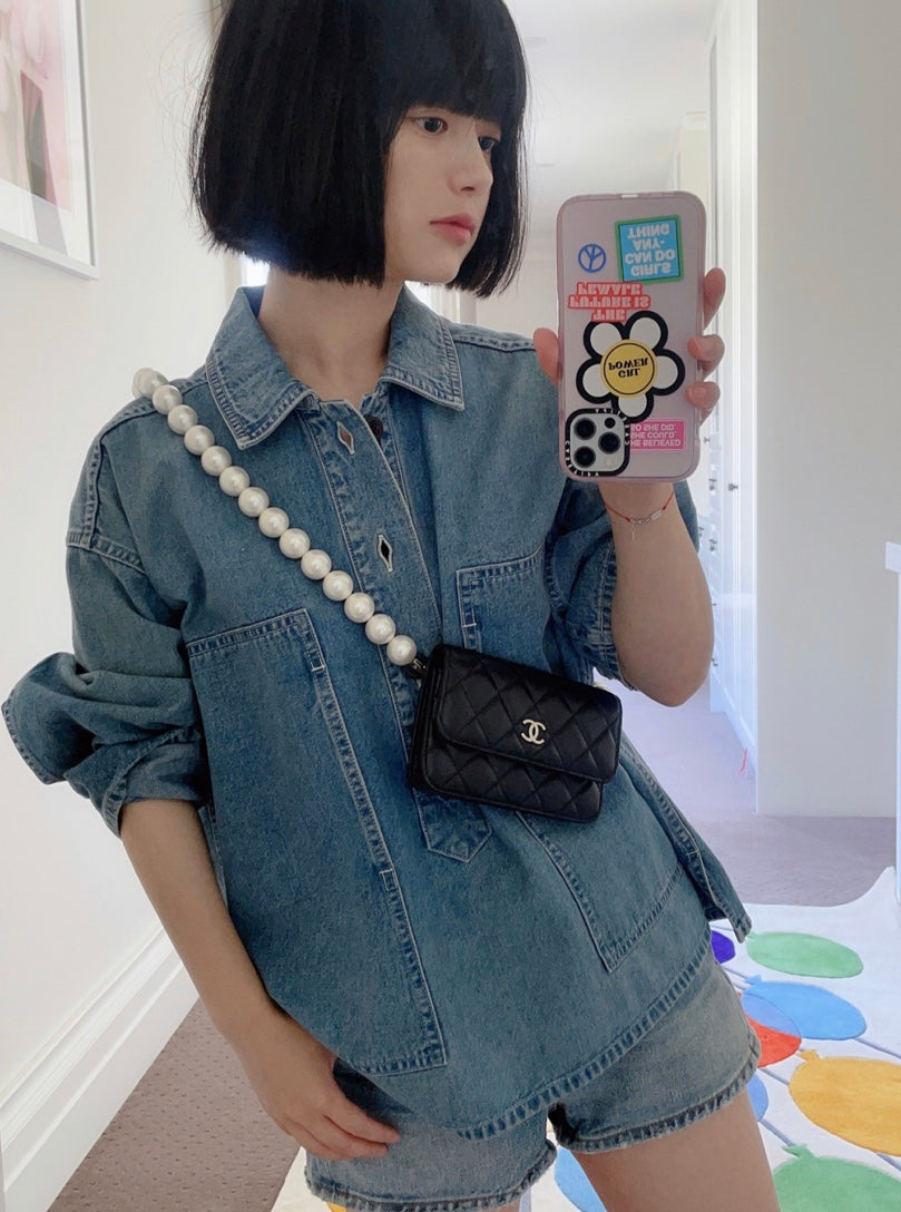 Chanel 珍珠鏈條小包