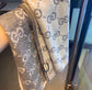 古G家-雙面提花羊絨圍巾 30*180cm 100%羊絨 灰色