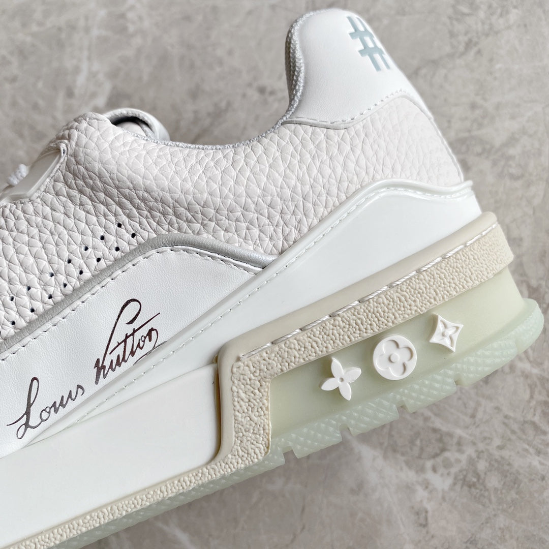 LV鞋-LV Trainer 白水泥皮面 休閒鞋（男女同款）