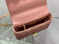 Dior Caro 大號28cm-漸變粉小牛皮